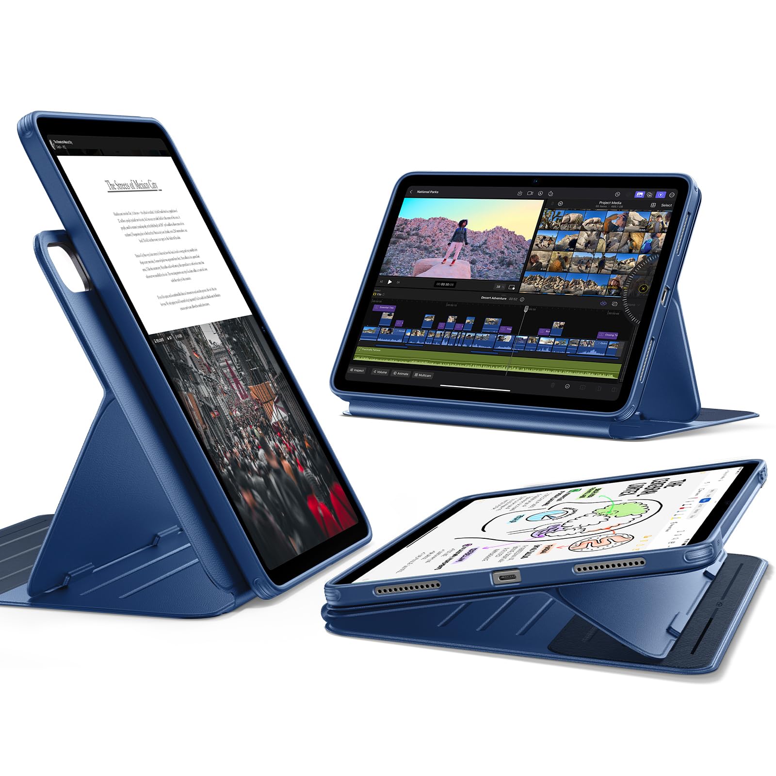 Apple iPad Air M3 ブルー　+　ESRケース・フィルム Amazon.com: ESR for iPad Air 11 Inch Case M4/M3/M2 (2026/2025/2024
